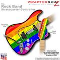 Rainbow Stripes WraptorSkinz  Skin fits Rock Band Stratocaster Guitar for Nintendo Wii, XBOX 360, PS2 & PS3 (GUITAR NOT INCLUDED)