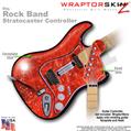 Stardust Red WraptorSkinz  Skin fits Rock Band Stratocaster Guitar for Nintendo Wii, XBOX 360, PS2 & PS3 (GUITAR NOT INCLUDED)