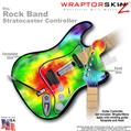 Tie Dye WraptorSkinz  Skin fits Rock Band Stratocaster Guitar for Nintendo Wii, XBOX 360, PS2 & PS3 (GUITAR NOT INCLUDED)