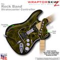 Abstract 01 Yellow WraptorSkinz  Skin fits Rock Band Stratocaster Guitar for Nintendo Wii, XBOX 360, PS2 & PS3 (GUITAR NOT INCLUDED)