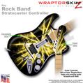 Lightning Yellow WraptorSkinz  Skin fits Rock Band Stratocaster Guitar for Nintendo Wii, XBOX 360, PS2 & PS3 (GUITAR NOT INCLUDED)