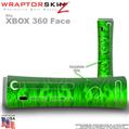 Fire Green Skin by WraptorSkinz TM fits XBOX 360 Factory Faceplates