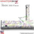 Neon Swoosh on White Skin by WraptorSkinz TM fits XBOX 360 Factory Faceplates