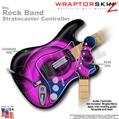 Alecias Swirl 01 Purple WraptorSkinz  Skin fits Rock Band Stratocaster Guitar for Nintendo Wii, XBOX 360, PS2 & PS3 (GUITAR NOT INCLUDED)