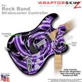 Alecias Swirl 02 Purple WraptorSkinz  Skin fits Rock Band Stratocaster Guitar for Nintendo Wii, XBOX 360, PS2 & PS3 (GUITAR NOT INCLUDED)
