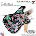 Alecias Swirl 02 WraptorSkinz  Skin fits Rock Band Stratocaster Guitar for Nintendo Wii, XBOX 360, PS2 & PS3 (GUITAR NOT INCLUDED)