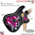 Barbwire Heart Hot Pink WraptorSkinz  Skin fits Rock Band Stratocaster Guitar for Nintendo Wii, XBOX 360, PS2 & PS3 (GUITAR NOT INCLUDED)