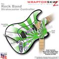 Rising Sun Green WraptorSkinz  Skin fits Rock Band Stratocaster Guitar for Nintendo Wii, XBOX 360, PS2 & PS3 (GUITAR NOT INCLUDED)