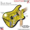 Stardust Yellow WraptorSkinz  Skin fits Rock Band Stratocaster Guitar for Nintendo Wii, XBOX 360, PS2 & PS3 (GUITAR NOT INCLUDED)