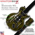 Abstract 01 Yellow Skin by WraptorSkinz TM fits Nintendo Wii Guitar Hero III (3) Les Paul Controller (GUITAR NOT INCLUDED)