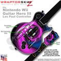 Alecias Swirl 01 Purple Skin by WraptorSkinz TM fits Nintendo Wii Guitar Hero III (3) Les Paul Controller (GUITAR NOT INCLUDED)