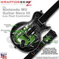 Barbwire Heart Green Skin by WraptorSkinz TM fits Nintendo Wii Guitar Hero III (3) Les Paul Controller (GUITAR NOT INCLUDED)