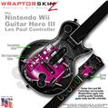 Barbwire Heart Hot Pink Skin by WraptorSkinz TM fits Nintendo Wii Guitar Hero III (3) Les Paul Controller (GUITAR NOT INCLUDED)