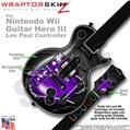 Barbwire Heart Purple Skin by WraptorSkinz TM fits Nintendo Wii Guitar Hero III (3) Les Paul Controller (GUITAR NOT INCLUDED)