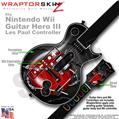 Barbwire Heart Red Skin by WraptorSkinz TM fits Nintendo Wii Guitar Hero III (3) Les Paul Controller (GUITAR NOT INCLUDED)