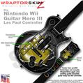 Barbwire Heart Yellow Skin by WraptorSkinz TM fits Nintendo Wii Guitar Hero III (3) Les Paul Controller (GUITAR NOT INCLUDED)