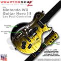 Fire Yellow Flames Skin by WraptorSkinz TM fits Nintendo Wii Guitar Hero III (3) Les Paul Controller (GUITAR NOT INCLUDED)