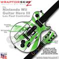 Rising Sun Green Skin by WraptorSkinz TM fits Nintendo Wii Guitar Hero III (3) Les Paul Controller (GUITAR NOT INCLUDED)