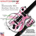 Rising Sun Pink Skin by WraptorSkinz TM fits Nintendo Wii Guitar Hero III (3) Les Paul Controller (GUITAR NOT INCLUDED)