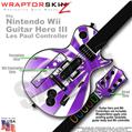 Rising Sun Purple Skin by WraptorSkinz TM fits Nintendo Wii Guitar Hero III (3) Les Paul Controller (GUITAR NOT INCLUDED)
