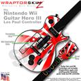 Rising Sun Red Skin by WraptorSkinz TM fits Nintendo Wii Guitar Hero III (3) Les Paul Controller (GUITAR NOT INCLUDED)