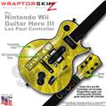 Stardust Yellow Skin by WraptorSkinz TM fits Nintendo Wii Guitar Hero III (3) Les Paul Controller (GUITAR NOT INCLUDED)