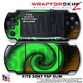 Alecias Swirl 01 Green WraptorSkinz  Decal Style Skin fits Sony PSP Slim (PSP 2000)