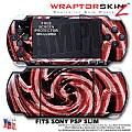 Alecias Swirl 02 Red WraptorSkinz  Decal Style Skin fits Sony PSP Slim (PSP 2000)