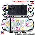 Kearas Peace Signs on White WraptorSkinz  Decal Style Skin fits Sony PSP Slim (PSP 2000)