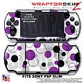 Lots of Dots Purple on White WraptorSkinz  Decal Style Skin fits Sony PSP Slim (PSP 2000)