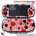 Lots of Dots Red on Pink WraptorSkinz  Decal Style Skin fits Sony PSP Slim (PSP 2000)