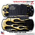 Metal Flames Yellow WraptorSkinz  Decal Style Skin fits Sony PSP Slim (PSP 2000)