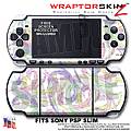 Neon Swoosh on White WraptorSkinz  Decal Style Skin fits Sony PSP Slim (PSP 2000)