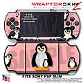 Penguins on Pink WraptorSkinz  Decal Style Skin fits Sony PSP Slim (PSP 2000)