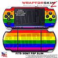 Rainbow Stripes WraptorSkinz  Decal Style Skin fits Sony PSP Slim (PSP 2000)