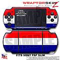 Red, White and Blue WraptorSkinz  Decal Style Skin fits Sony PSP Slim (PSP 2000)