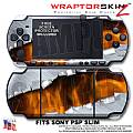 Ripped Metal Fire WraptorSkinz  Decal Style Skin fits Sony PSP Slim (PSP 2000)