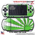 Rising Sun Green WraptorSkinz  Decal Style Skin fits Sony PSP Slim (PSP 2000)