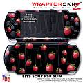 Strawberries on Black WraptorSkinz  Decal Style Skin fits Sony PSP Slim (PSP 2000)