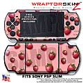 Strawberries on Pink WraptorSkinz  Decal Style Skin fits Sony PSP Slim (PSP 2000)