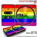 DJ Hero Skin Rainbow Stripes fit XBOX 360 and PS3 DJ Heros