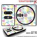 DJ Hero Skin Kearas Hearts on White fit XBOX 360 and PS3 DJ Heros