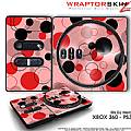 DJ Hero Skin Lots Of Dots Red on Pink fit XBOX 360 and PS3 DJ Heros