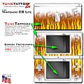 Nintendo DS Lite Skin Fire on White WraptorSkinz Kit by TuneTattooz