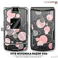 Motorola Razor (Razr) V3m Skin Lots Of Dots Pink WraptorSkinz Kit by TuneTattooz