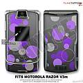 Motorola Razor (Razr) V3m Skin Lots Of Dots Purple WraptorSkinz Kit by TuneTattooz