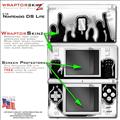 Nintendo DS Lite Skin Chrome Drip On Black WraptorSkinz Skin Kit by TuneTattooz