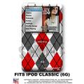 iPod Classic (6G) Skin - Argyle Black and Red - WraptorSkin Kit