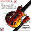 Fire Flames Skin by WraptorSkinz TM fits Nintendo Wii Guitar Hero III (3) Les Paul Controller (GUITAR NOT INCLUDED)