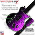 Fire Purple Flames Skin by WraptorSkinz TM fits Nintendo Wii Guitar Hero III (3) Les Paul Controller (GUITAR NOT INCLUDED)